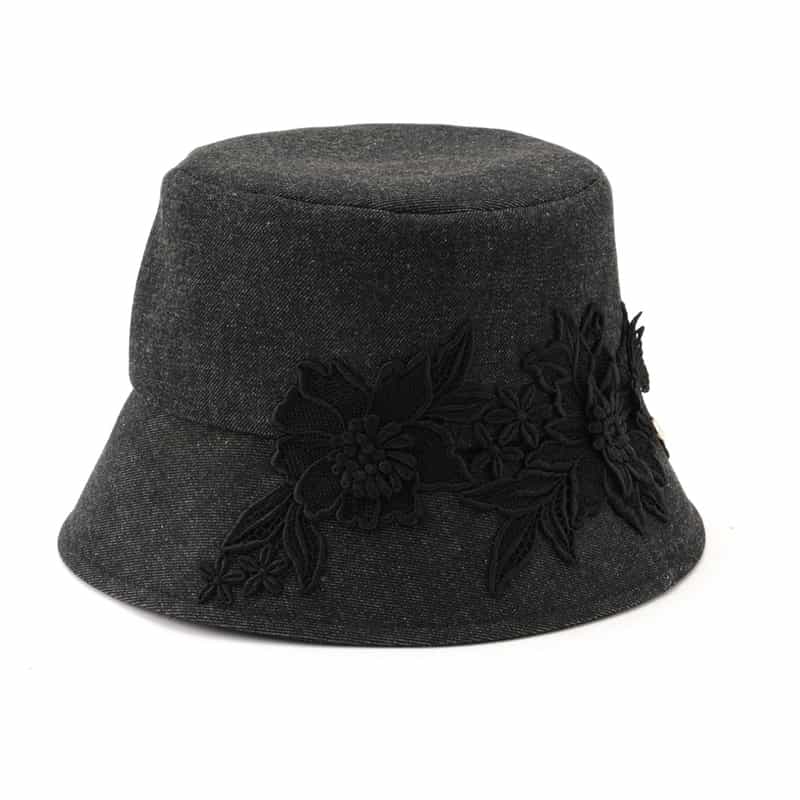 ATHENA NEW YORK ATHENA NEW YORK＜アシーナ ニューヨーク＞レース付きハット "GRETA" BLACK