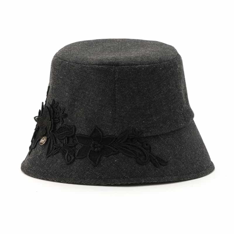 ATHENA NEW YORK ATHENA NEW YORK＜アシーナ ニューヨーク＞レース付きハット "GRETA" BLACK