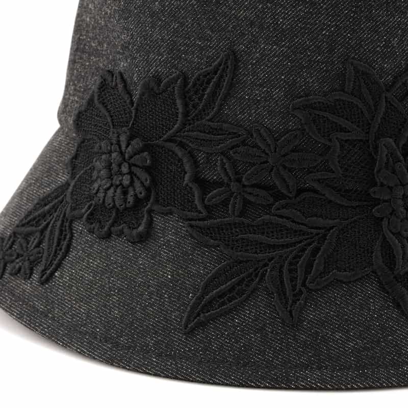 ATHENA NEW YORK ATHENA NEW YORK＜アシーナ ニューヨーク＞レース付きハット "GRETA" BLACK