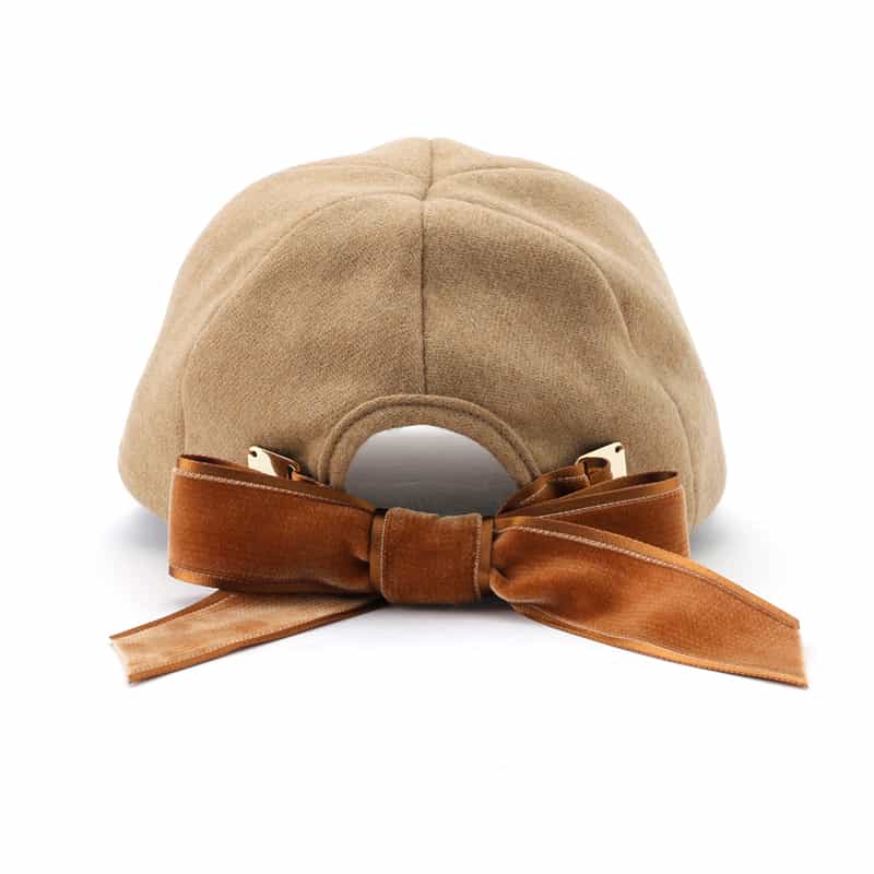 ATHENA NEW YORK ATHENA NEW YORK＜アシーナ ニューヨーク＞リボン付きキャップ "KELLY" LIGHT BROWN