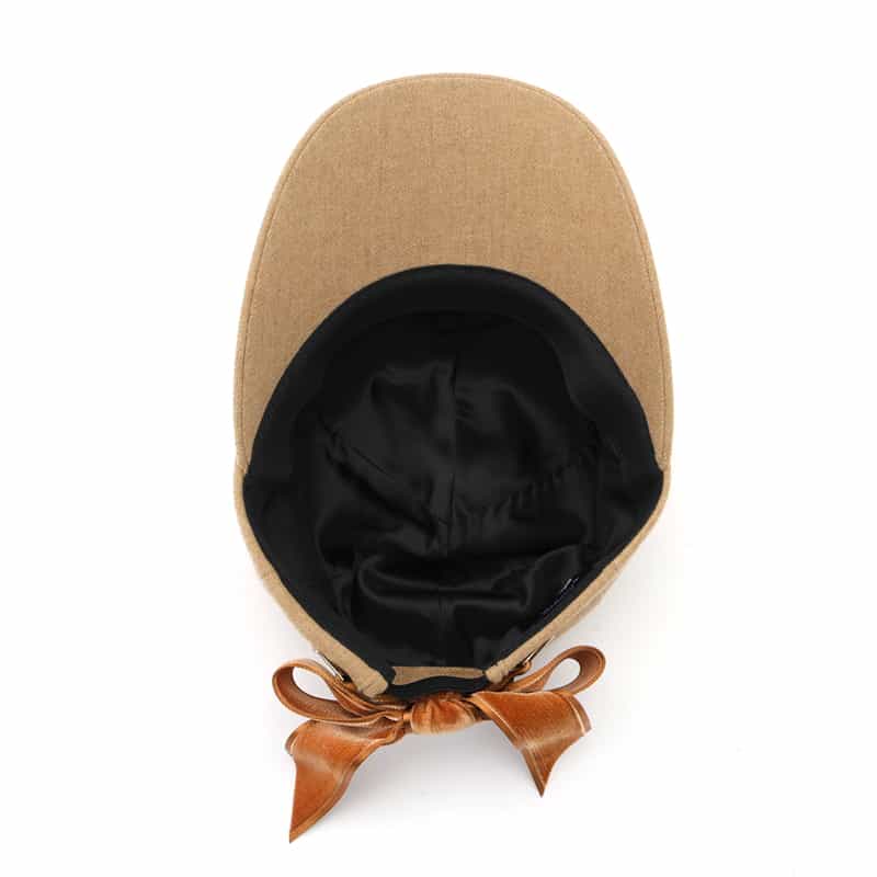 ATHENA NEW YORK ATHENA NEW YORK＜アシーナ ニューヨーク＞リボン付きキャップ "KELLY" LIGHT BROWN