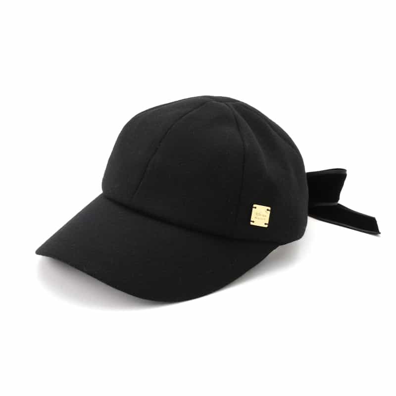 ATHENA NEW YORK ATHENA NEW YORK＜アシーナ ニューヨーク＞リボン付きキャップ "KELLY" BLACK