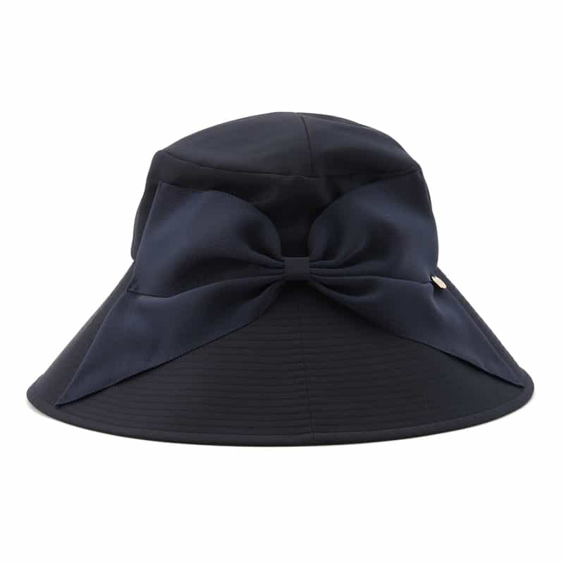 ATHENA NEW YORK ATHENA NEW YORK＜アシーナ ニューヨーク＞リボン付きハット "MAGNOLIA" NAVY
