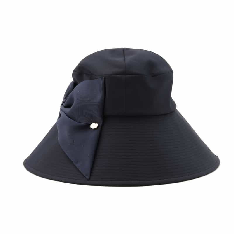 ATHENA NEW YORK ATHENA NEW YORK＜アシーナ ニューヨーク＞リボン付きハット "MAGNOLIA" NAVY