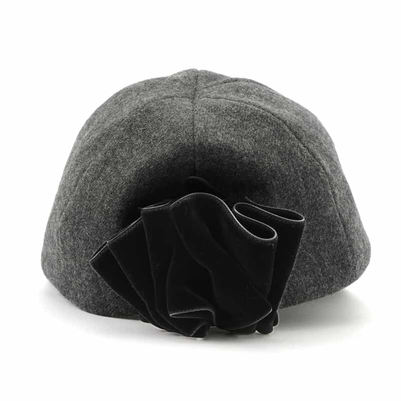 ATHENA NEW YORK ATHENA NEW YORK＜アシーナ ニューヨーク＞リボン付きキャップ "MOCA" DARK GRAY