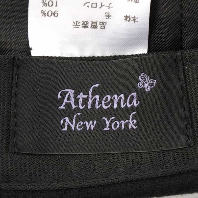 ATHENA NEW YORK ATHENA NEW YORK＜アシーナ ニューヨーク＞バーニーズ　ニューヨーク限定リボン付きキャップ "MOCA" BLACK
