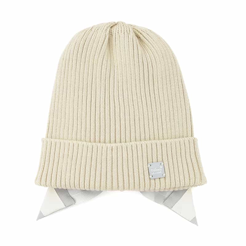 ATHENA NEW YORK ATHENA NEW YORK＜アシーナ ニューヨーク＞リボン付きニットキャップ "NAYA" IVORY