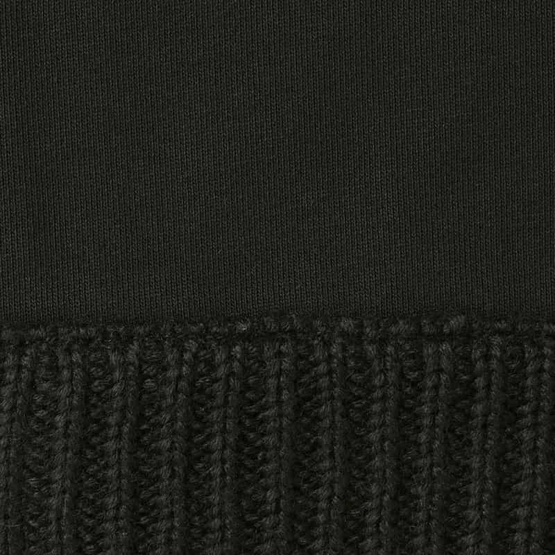 BARNEYS NEW YORK 異素材コンビネーション ジップアップパーカー BLACK