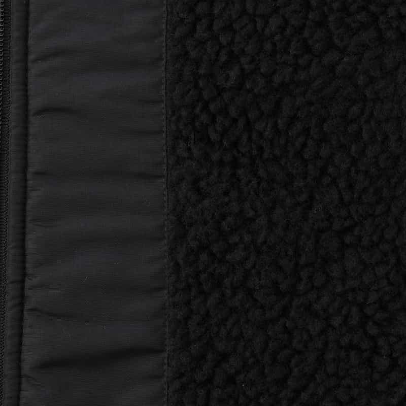 BARNEYS NEW YORK ウォッシャブル ボアフリースブルゾン BLACK