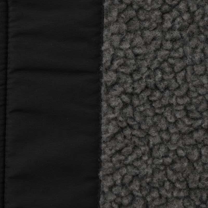 BARNEYS NEW YORK ウォッシャブル ボアフリースブルゾン DARK GRAY