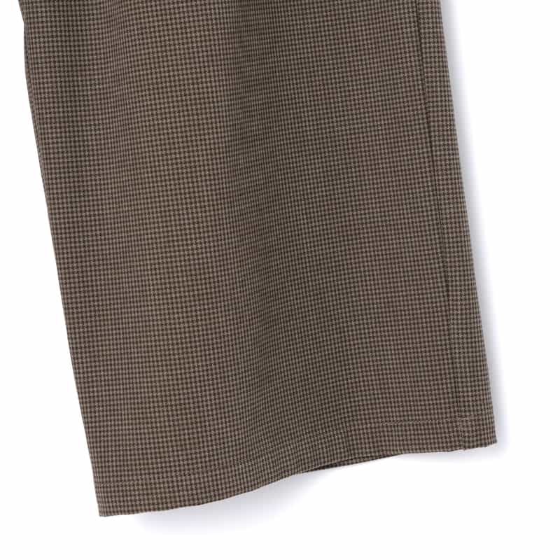 BARNEYS NEW YORK ウォッシャブル ダブルウエストワイドパンツ BROWN