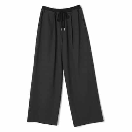 ウォッシャブル ダブルウエストワイドパンツ