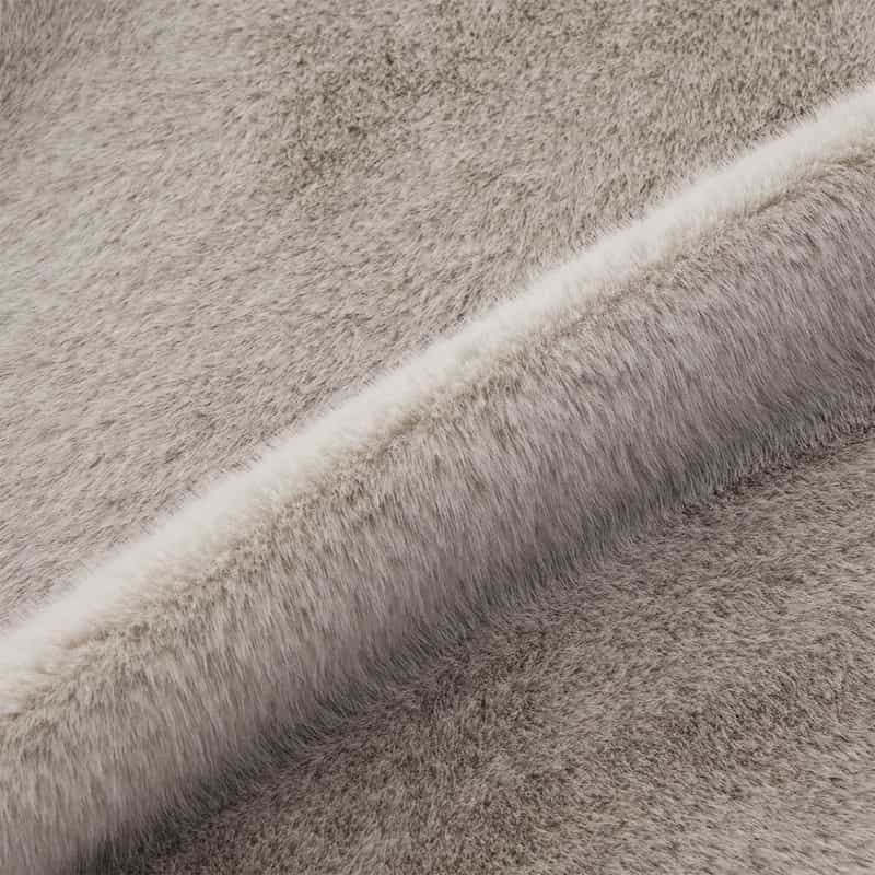 BARNEYS NEW YORK フェイクファー ショートブルゾン LIGHT GRAY