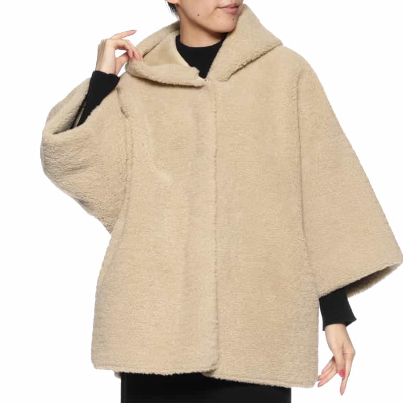 BARNEYS NEW YORK フード付き リバーシブルショートコート BEIGE