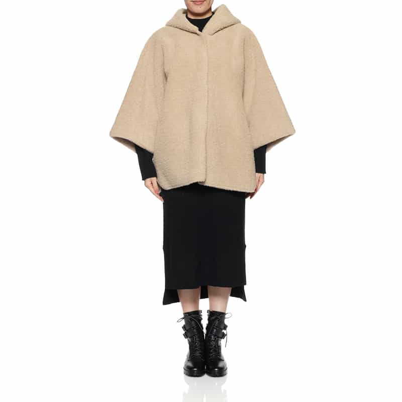 BARNEYS NEW YORK フード付き リバーシブルショートコート BEIGE