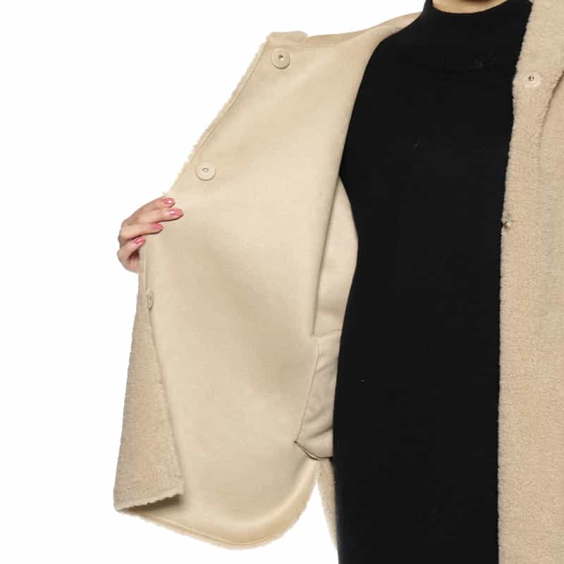 BARNEYS NEW YORK フード付き リバーシブルショートコート BEIGE