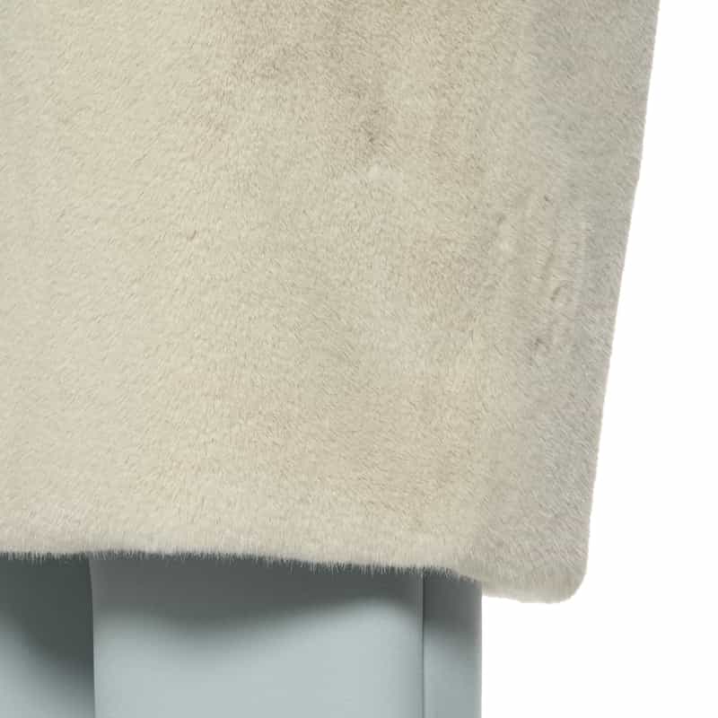 BARNEYS NEW YORK フェイクファー フーデッドロングジレ BEIGE