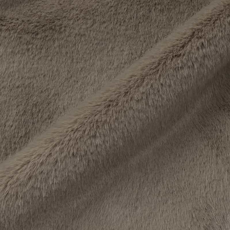 BARNEYS NEW YORK フェイクファー フーデッドロングジレ LIGHT BROWN