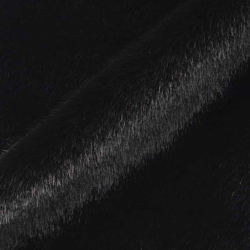 BARNEYS NEW YORK フェイクファー フーデッドロングジレ BLACK