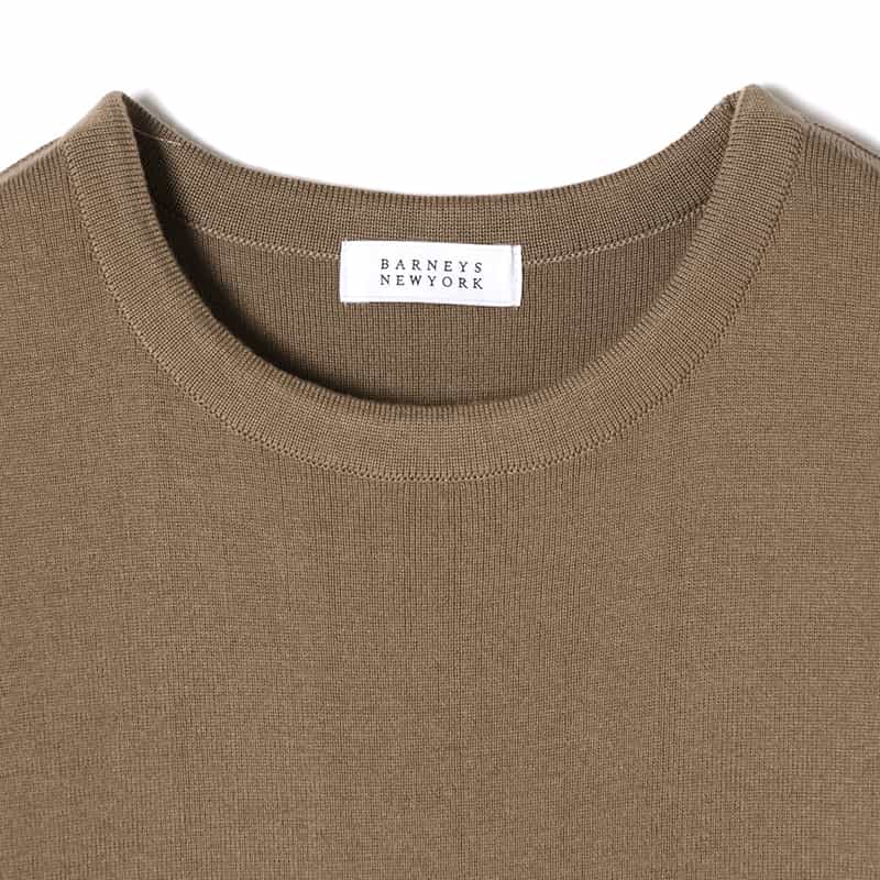 BARNEYS NEW YORK ウォッシャブル コンビネーションドレス BROWN