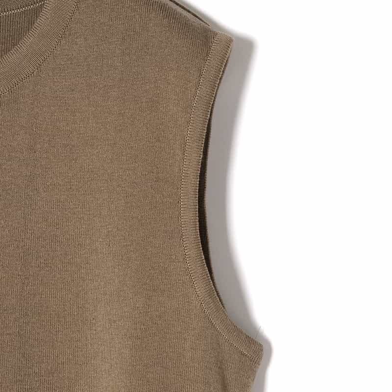 BARNEYS NEW YORK ウォッシャブル コンビネーションドレス BROWN