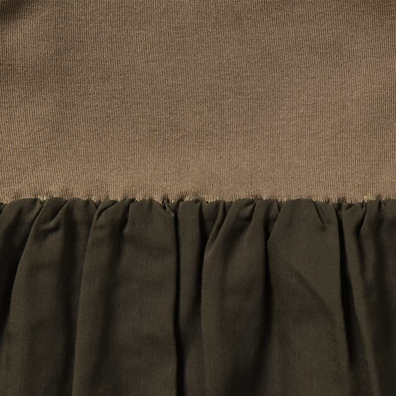 BARNEYS NEW YORK ウォッシャブル コンビネーションドレス BROWN