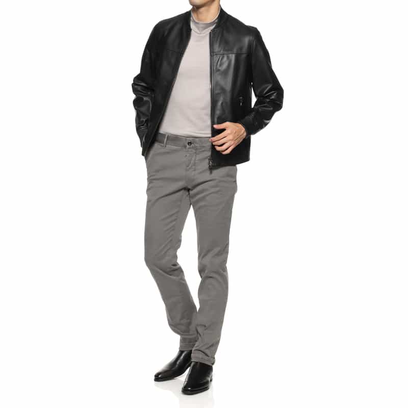 EMMETI EMMETI＜エンメティ＞ バーニーズ　ニューヨーク限定 シングルライダースジャケット"DANIELE" BLACK