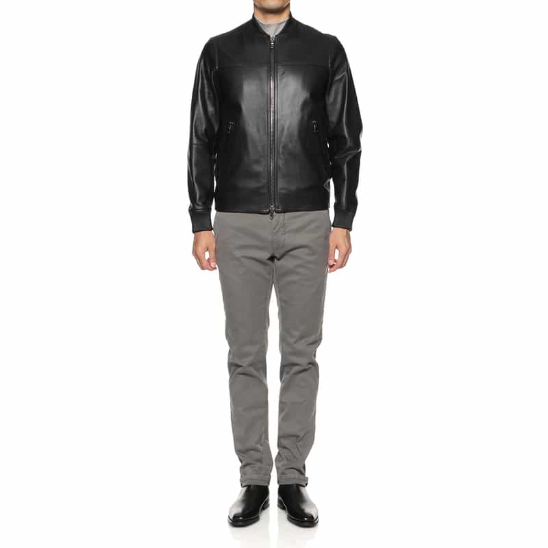 EMMETI EMMETI＜エンメティ＞ バーニーズ　ニューヨーク限定 シングルライダースジャケット"DANIELE" BLACK