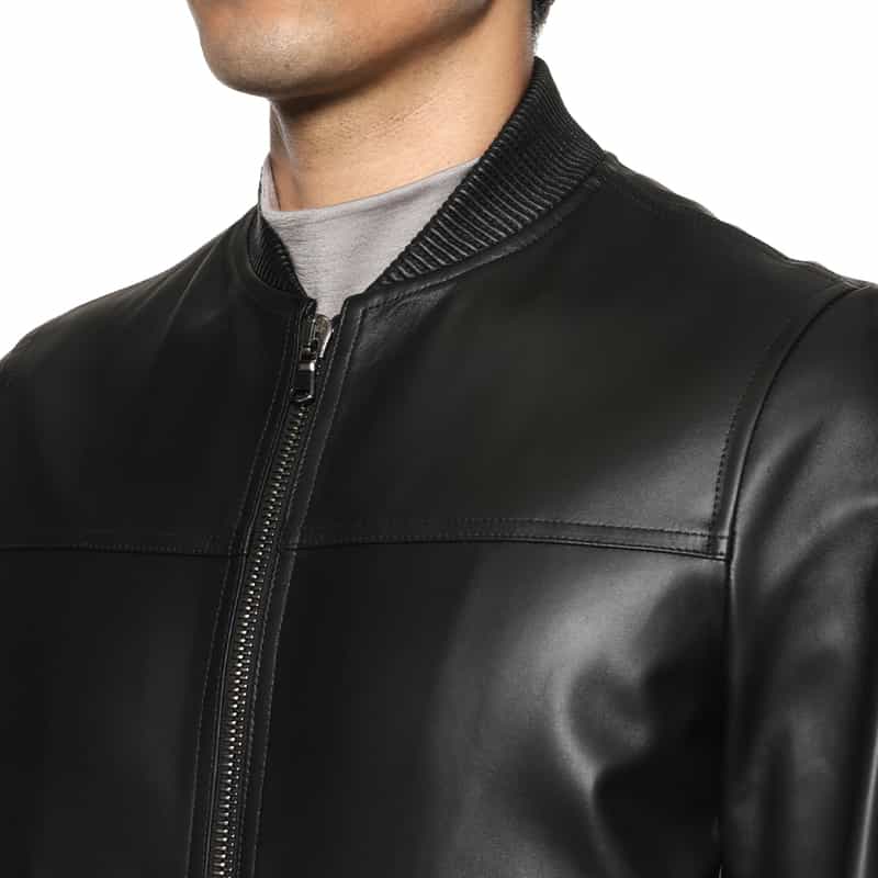 EMMETI EMMETI＜エンメティ＞ バーニーズ　ニューヨーク限定 シングルライダースジャケット"DANIELE" BLACK