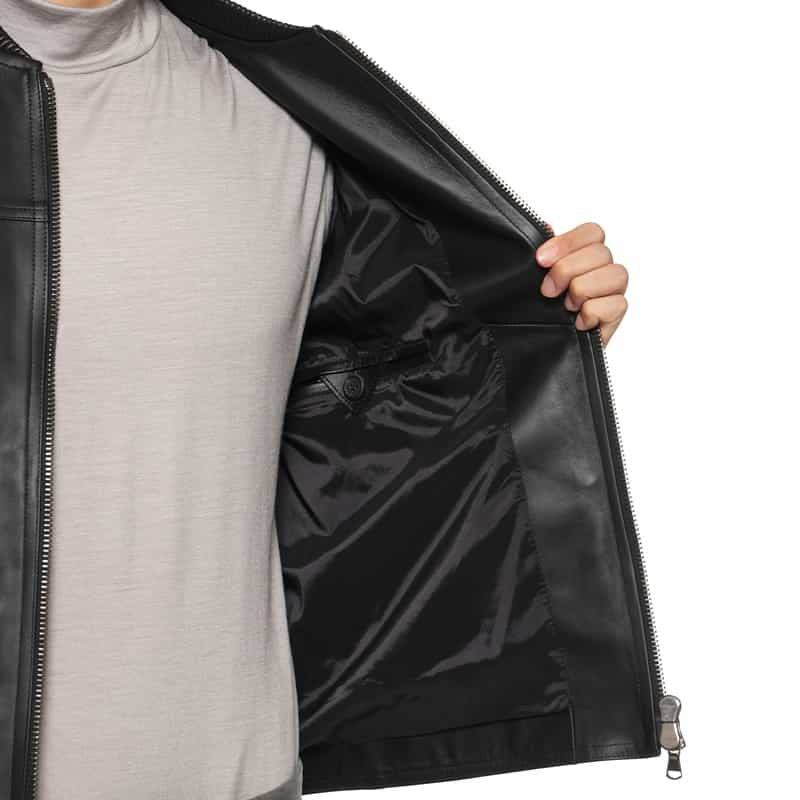 EMMETI EMMETI＜エンメティ＞ バーニーズ　ニューヨーク限定 シングルライダースジャケット"DANIELE" BLACK