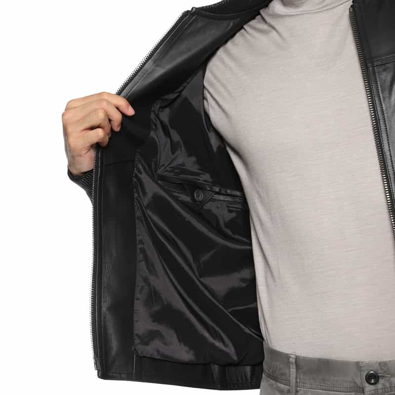 EMMETI EMMETI＜エンメティ＞ バーニーズ　ニューヨーク限定 シングルライダースジャケット"DANIELE" BLACK