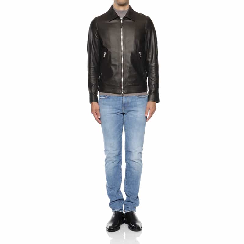 EMMETI EMMETI＜エンメティ＞ バーニーズ　ニューヨーク限定 シングルライダースジャケット"GIACOMO" DARK BROWN