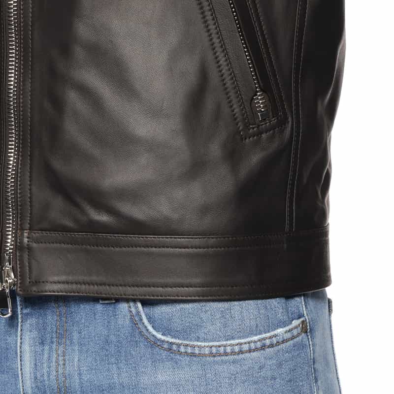 EMMETI EMMETI＜エンメティ＞ バーニーズ　ニューヨーク限定 シングルライダースジャケット"GIACOMO" DARK BROWN