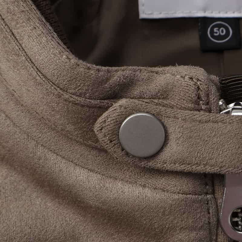 BARNEYS NEW YORK ウォッシャブル フェイクスエード素材シングルライダースジャケット BEIGE