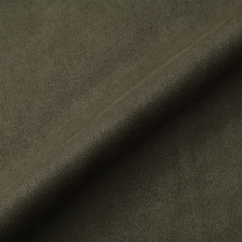 BARNEYS NEW YORK ウォッシャブル フェイクスエード素材シングルライダースジャケット KHAKI