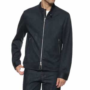 ウォッシャブル フェイクスエード素材シングルライダースジャケット