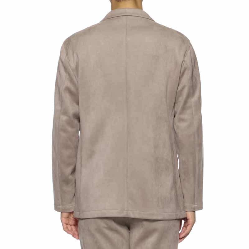 BARNEYS NEW YORK セットアップ ポンチ素材フェイクスエードジャケット BEIGE