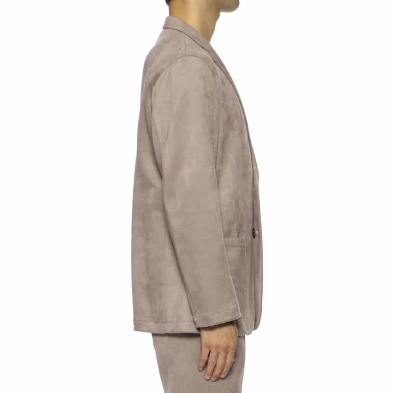 BARNEYS NEW YORK セットアップ ポンチ素材フェイクスエードジャケット BEIGE