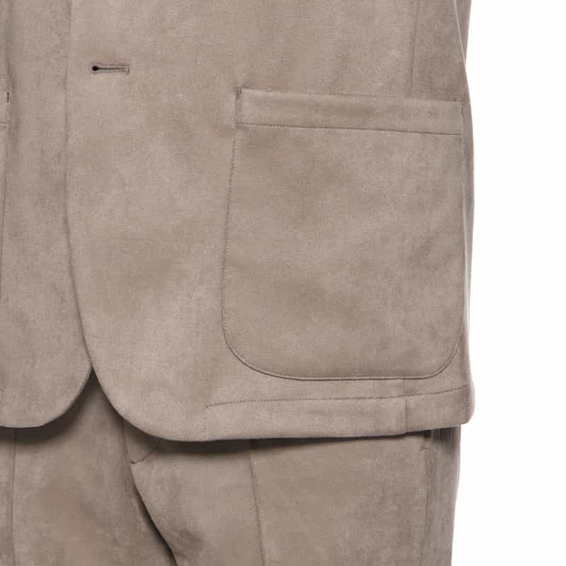 BARNEYS NEW YORK セットアップ ポンチ素材フェイクスエードジャケット BEIGE