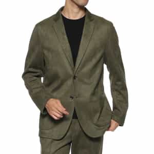 セットアップ ポンチ素材フェイクスエードジャケット