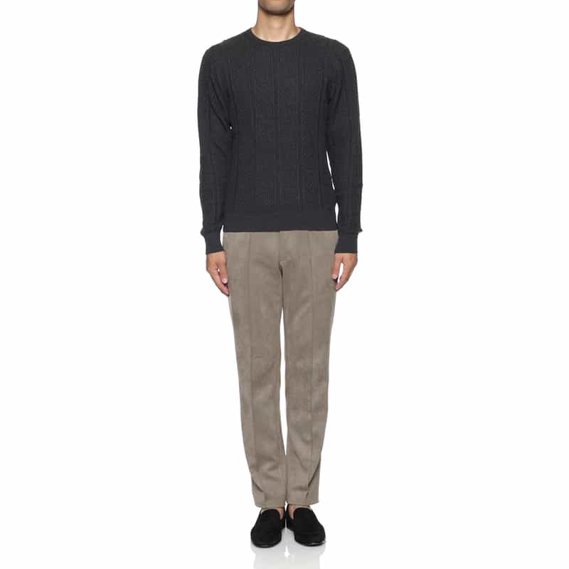 BARNEYS NEW YORK セットアップ ポンチ素材フェイクスエードパンツ BEIGE