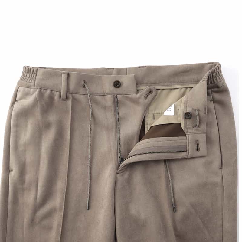 BARNEYS NEW YORK セットアップ ポンチ素材フェイクスエードパンツ BEIGE