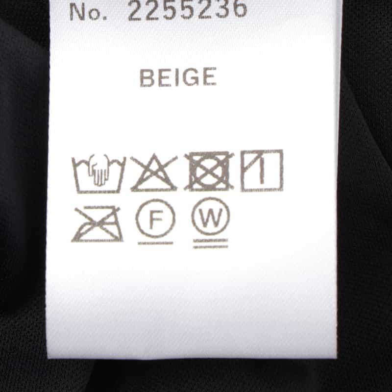 BARNEYS NEW YORK ウォッシャブル 異素材コンビネーション チュールドット柄フロッキードレス BEIGE