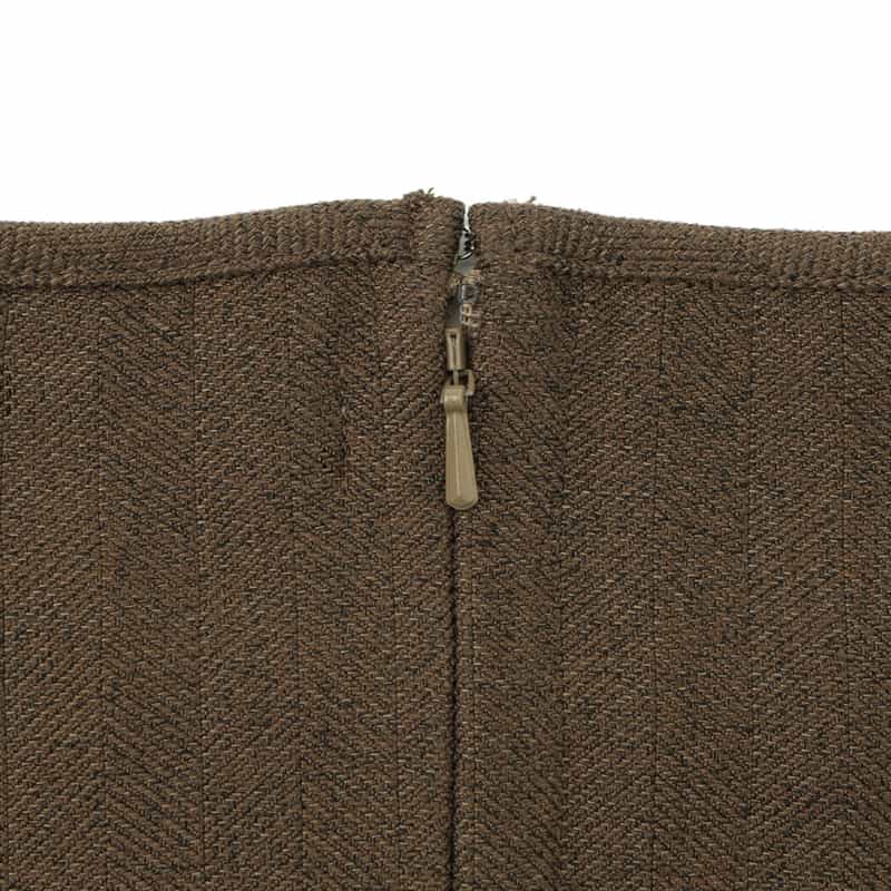 BARNEYS NEW YORK ウォッシャブル ニット×布帛切替ドレス BEIGE