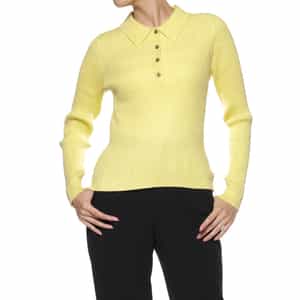 ウォッシャブル リブポロニットプルオーバー