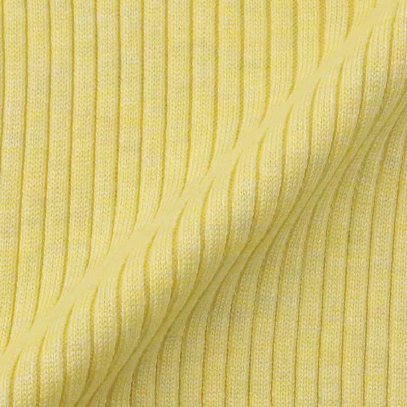 BARNEYS NEW YORK ウォッシャブル リブポロニットプルオーバー YELLOW
