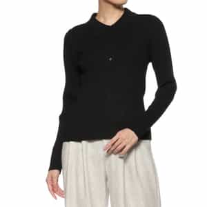 ウォッシャブル リブポロニットプルオーバー