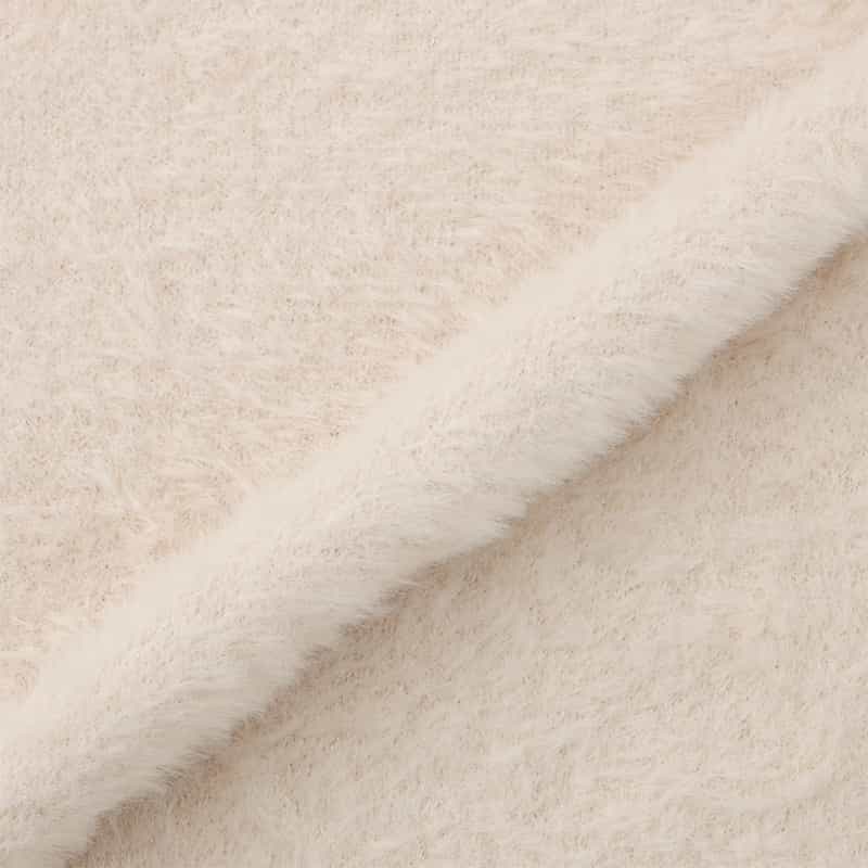 BARNEYS NEW YORK ウォッシャブル フェザーヤーン ラメニットプルオーバー IVORY