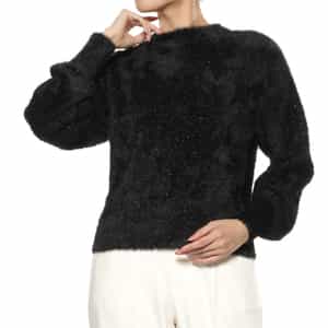 ウォッシャブル フェザーヤーン ラメニットプルオーバー