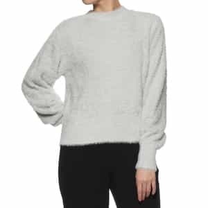 ウォッシャブル フェザーヤーン ラメニットプルオーバー